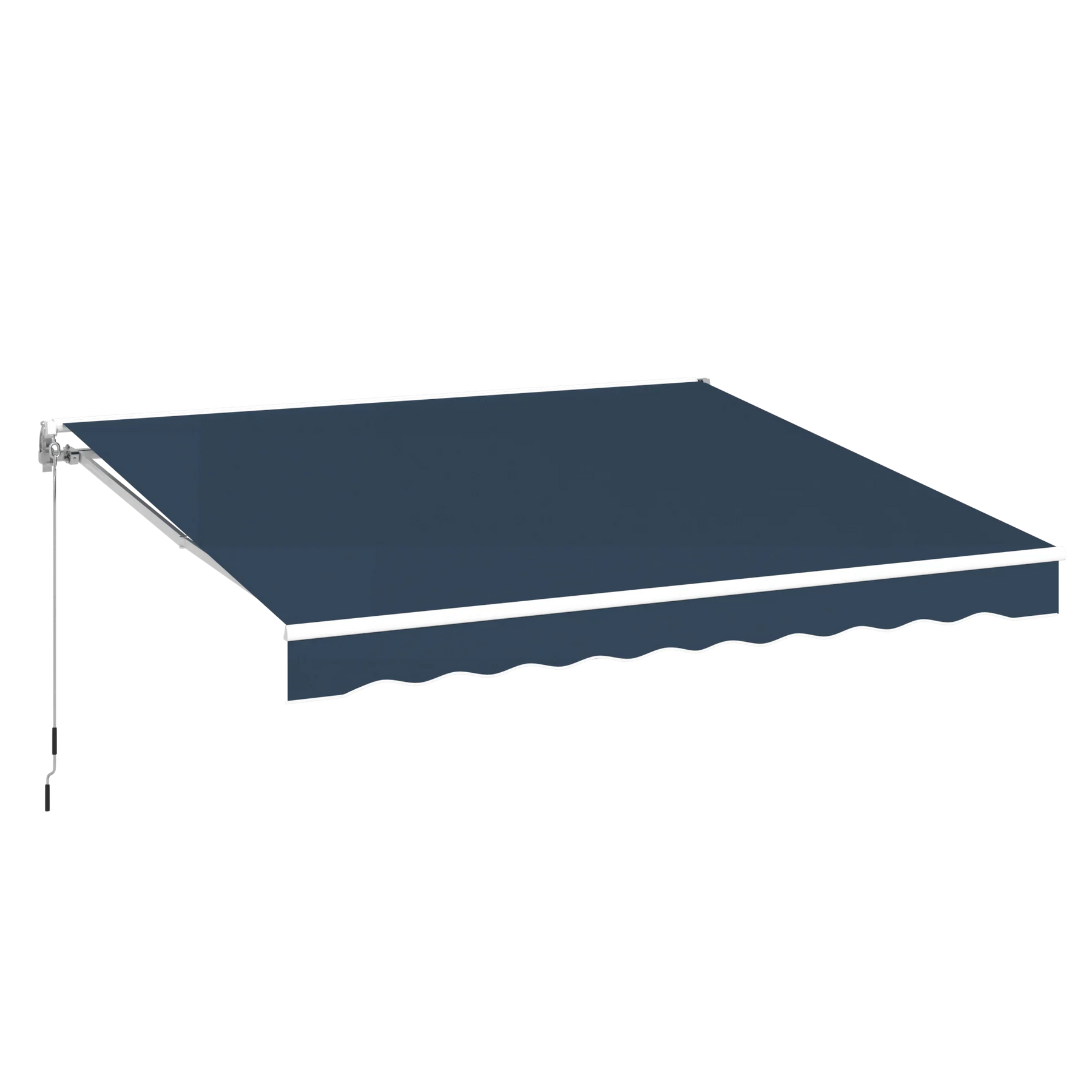 AECOJOY 10'×8' Manual Retractable Awning Sun Shade, Patio Awning Canopy