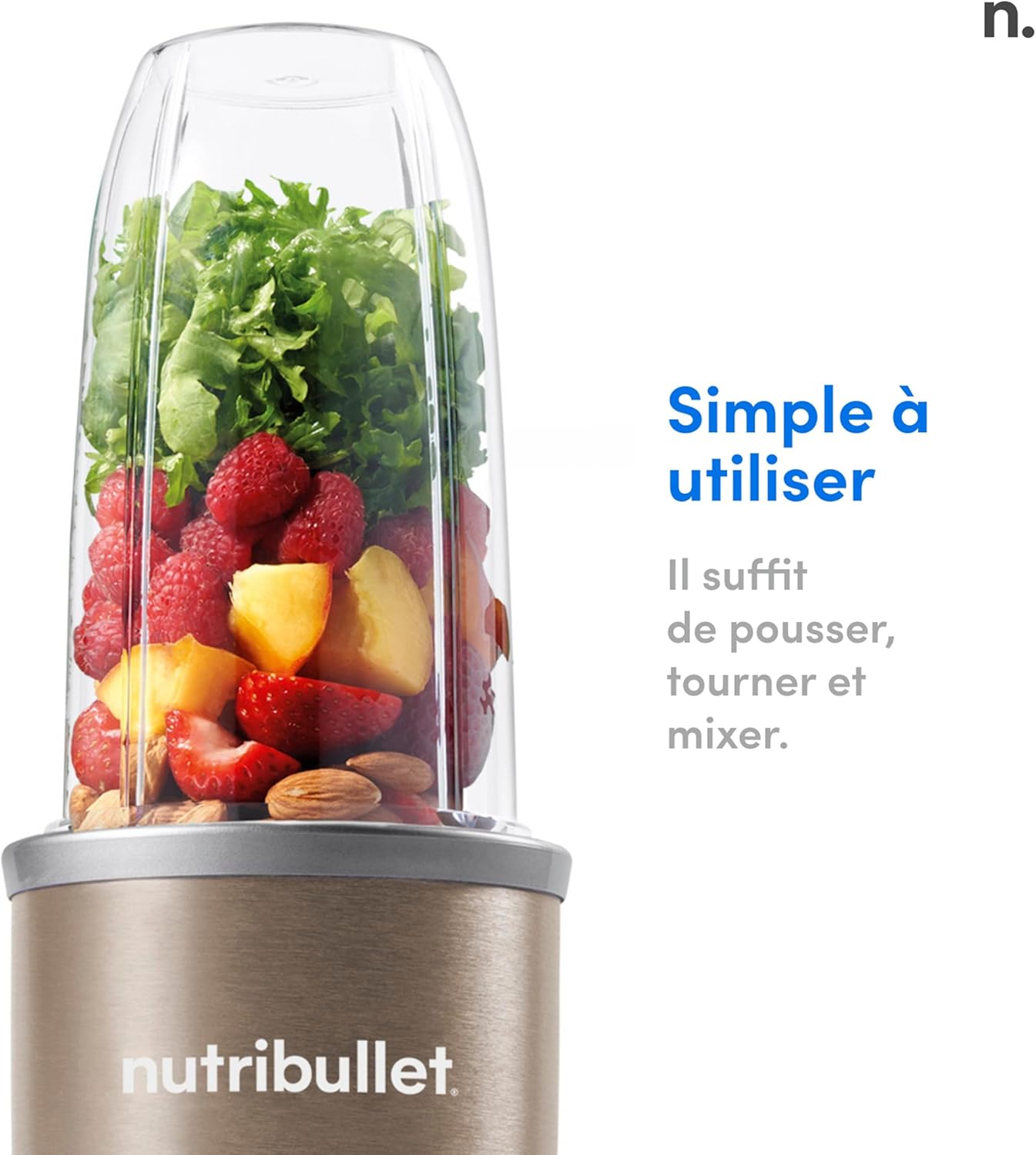 nutribullet Pro 900, Electric Blender, Chopper, Smoothie Blender, Multifunctional, Power 900 Watts, NB904CP, Champagne