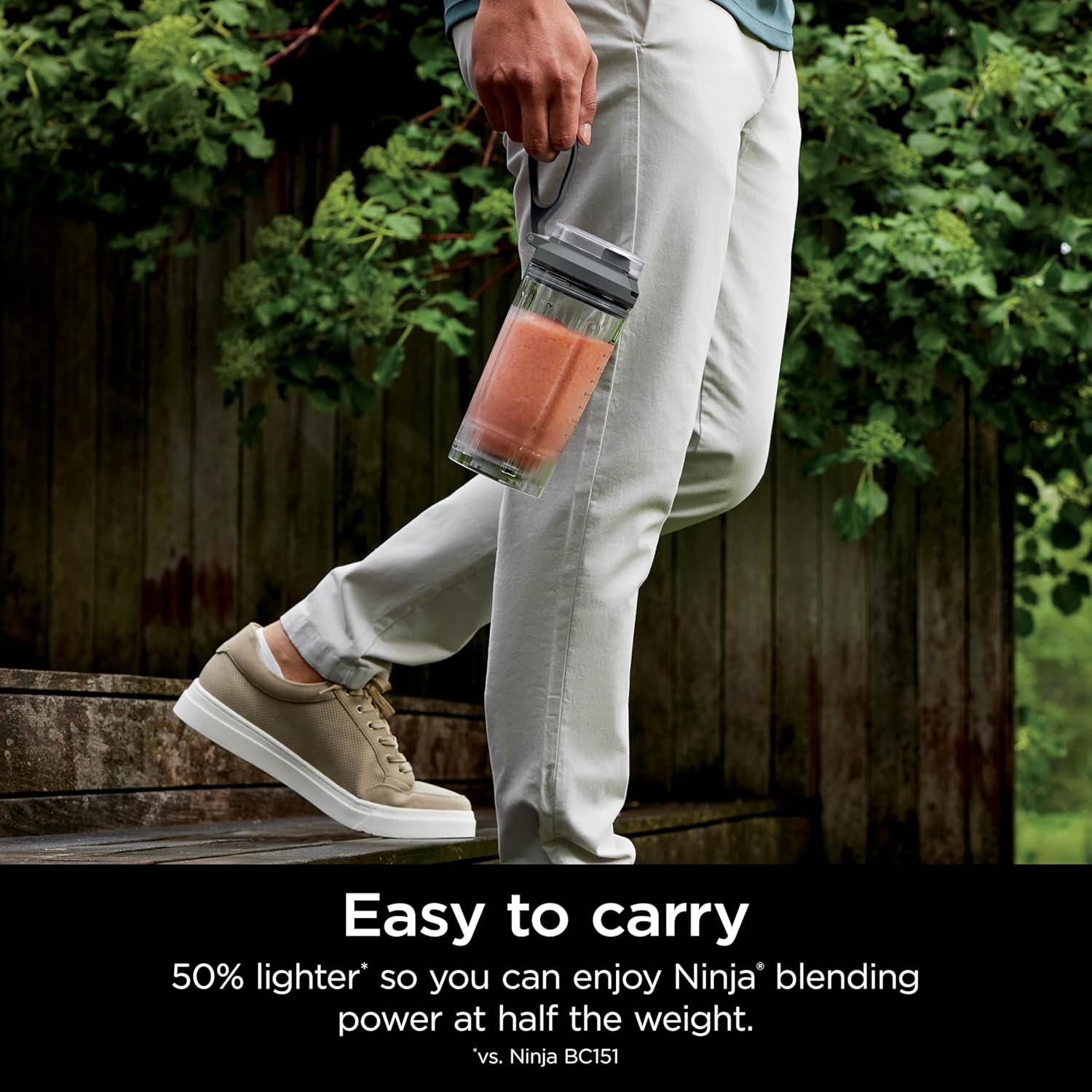 Ninja Blast Max, Portable Blender + Twist & Go, Personal Smoothie, Blend, Ice Crush, 3 Programs, Cordless, 22 oz removable Vessel, Dishwasher Safe, Leakproof, Pink, BC251PK