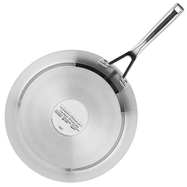 11-Piece 3-Ply Base Stainless Steel Cookware Set. Silver