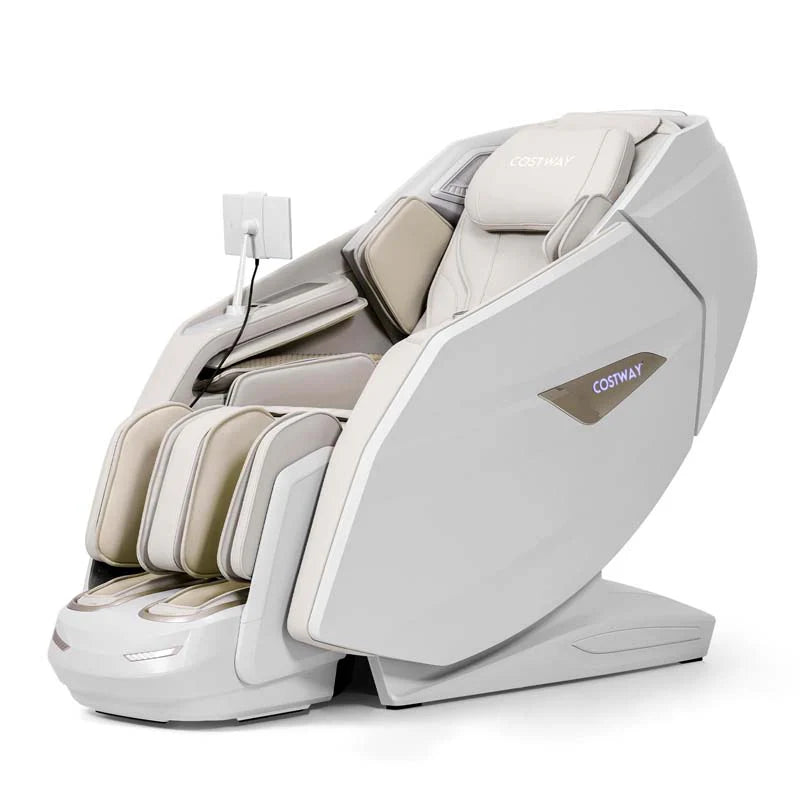 Health Detection Zero Gravity Full Body Massage Chair with 4D Dual Roller System Flexible Track, Heart Rate Monitor, Fragrance Therapy, Voice Control