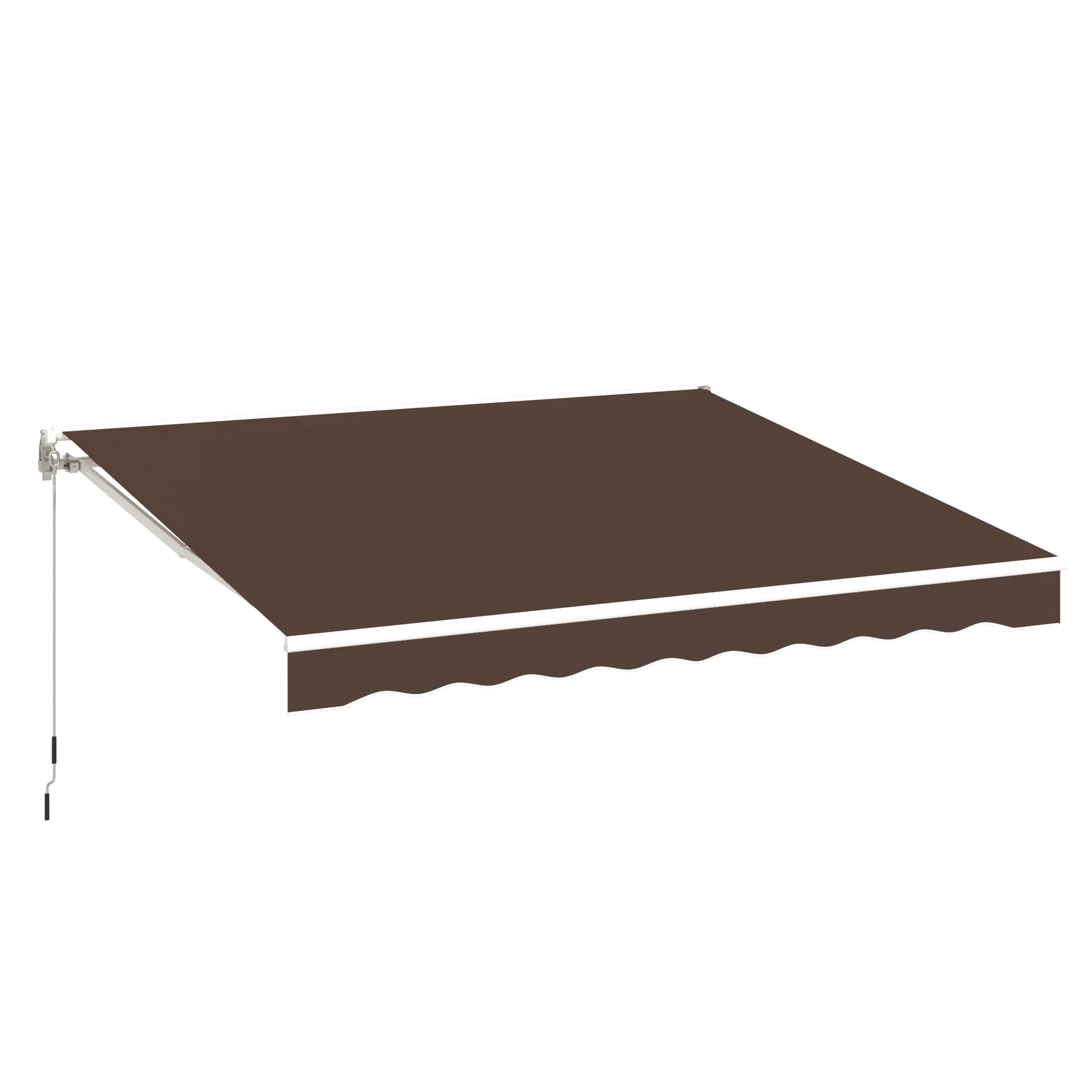 AECOJOY 10'×8' Manual Retractable Awning Sun Shade, Patio Awning Canopy