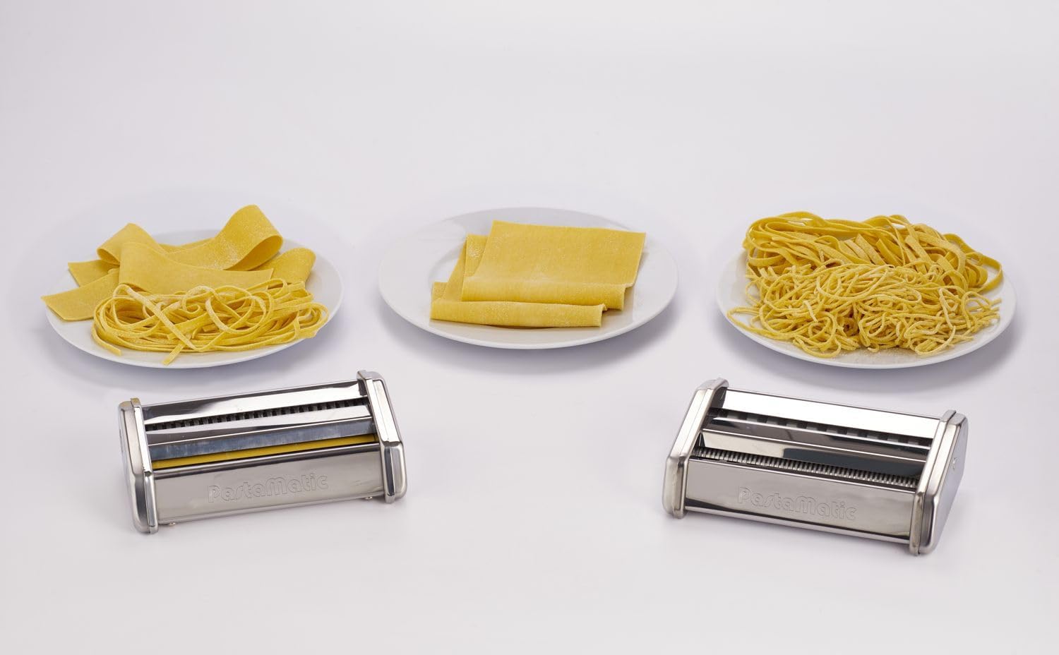 Ariete Pastamatic 1593, Electric Pasta Machine, 2 Speeds + Pulse, 9 Variable Thicknesses, 5 Dough Shapes, Fixing Clamp and Crank Included, 90 W