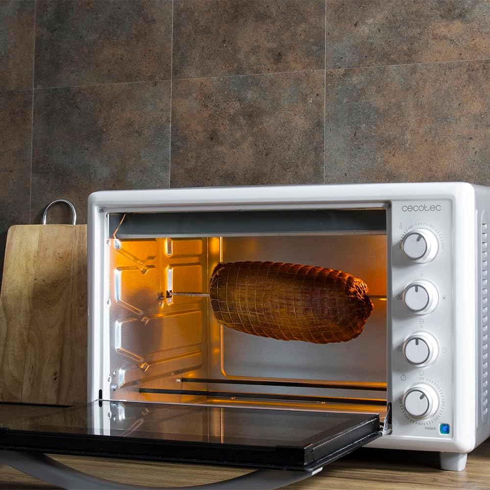 Cecotec Bake&Toast 4600 Black Gyro Countertop Oven, 46 L, 2000 W, 12 Combinable Heating Functions, Includes Rotating Spindle, Crumb Catcher Tray.