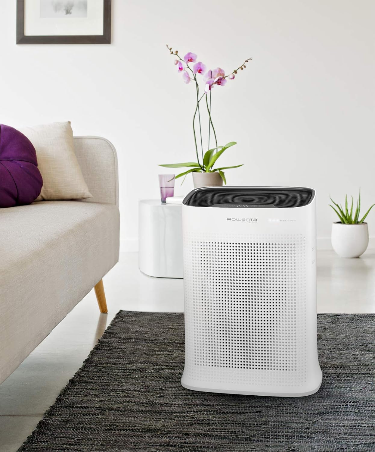 Rowenta Nanocaptur+ Pure Air Purifier, Silent, Automatic, 4 Filtration Levels, Treatment of Allergens and Fine Particles PU3040F0, White