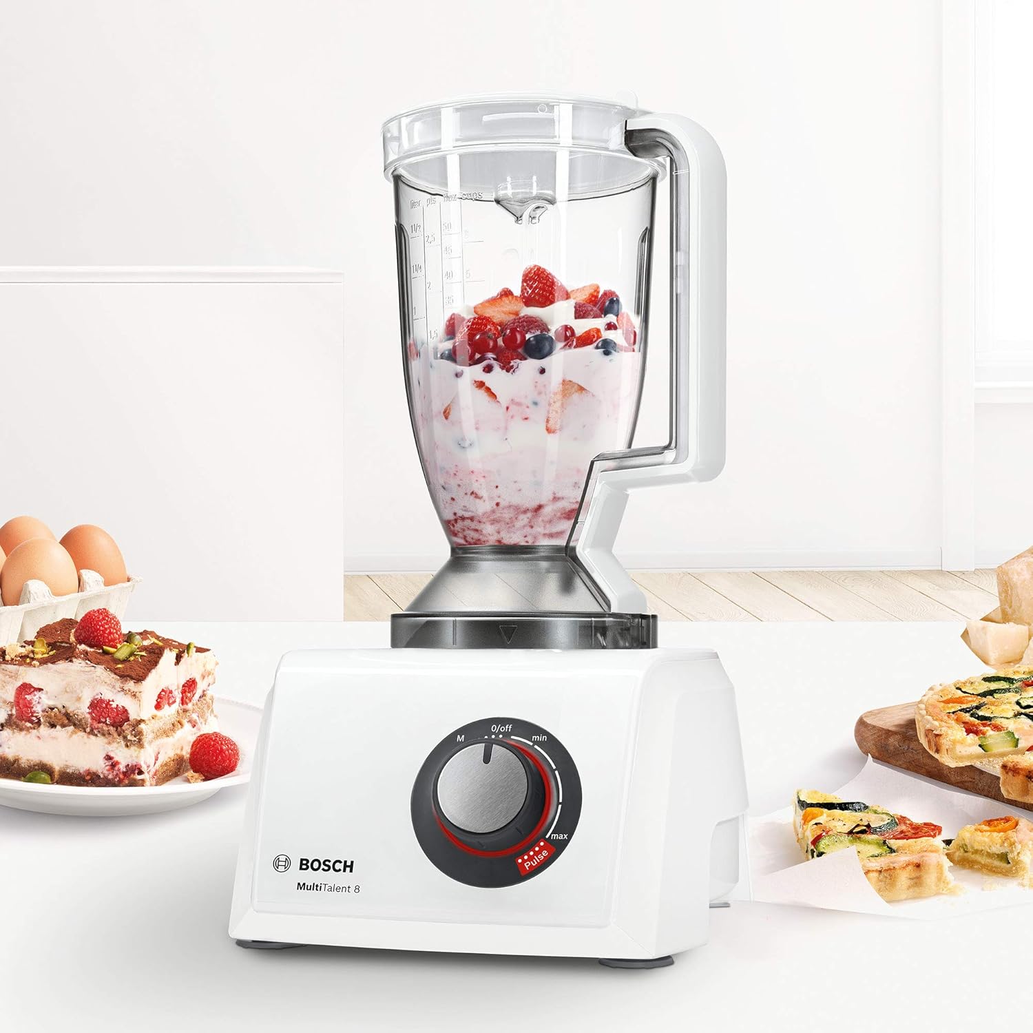 Bosch MultiTalent 8 MC812M844 – Robot de cuisine polyvalent avec plus de 50 fonctions – 1250 W – Grande capacité de 3,9 L – Couleur : Noir